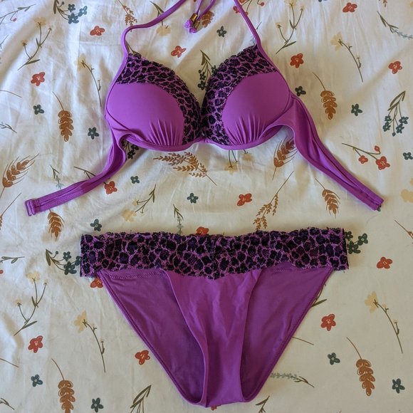 PINK Victoria's Secret Other - $10!!! PINK Victoria's Secret Purple Leopard Print Bikini